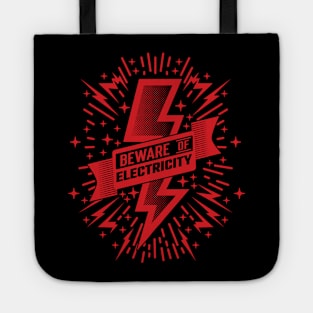 Beware Of Electricity Retro Vintage v5 Tote