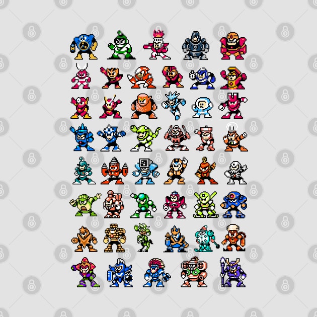 megaman 1-6 robot masters by allysontx