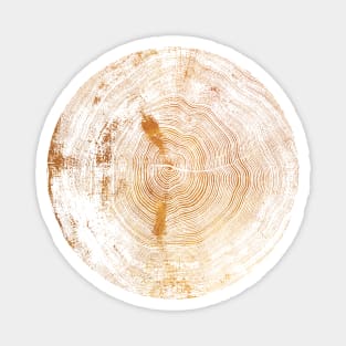 Gold Tree Ring Boho Nature Botanical Magnet