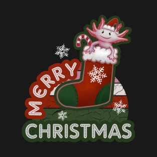 Merry Christmas Cute Axolotl T-Shirt