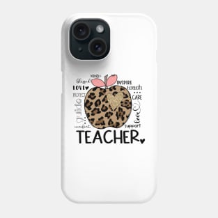 Teacher Leopard, Blessed Teach Inspire Phone Case