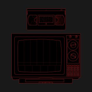 TV & VHS Red Line T-Shirt