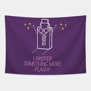 "I Prefer Something Flashy" | Geeky Flash Drive Pun Shirt Tapestry