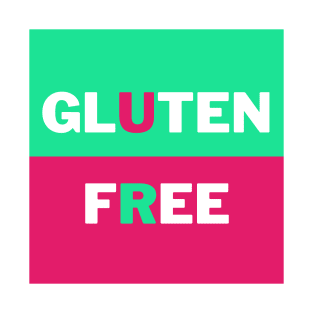 Gluten Free - Green & Fuschia Halves T-Shirt