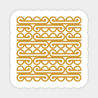 Golden yellow geometric pattern Magnet