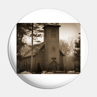 Little Brown Church In Sepia Pin