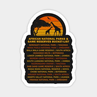 African Safari Bucket List Sunset Giraffe Mother Serengeti Magnet