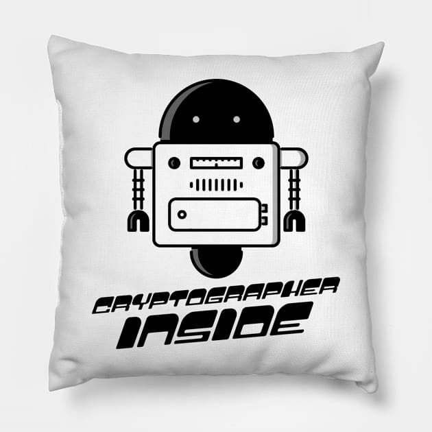 Cryptographer Inside with Robot Pillow by DesignShopPro