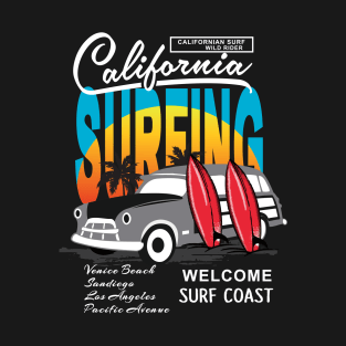 California Surfing Design T-Shirt