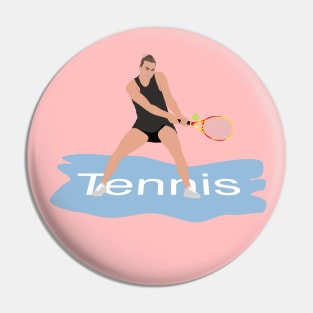 woman playing in tennis tournament Pin