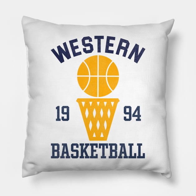 Blue Chips Western Basketball Training Top Pillow by darklordpug