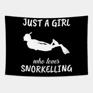 Just A Girl Who Loves Snorkelling Tapestry