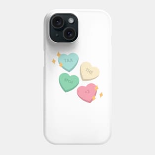 tax the rich candy hearts Phone Case