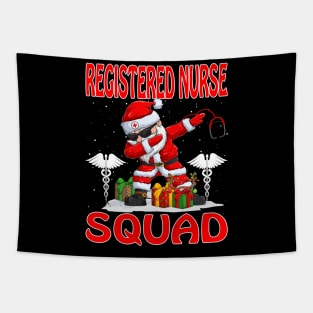 Christmas Registered Nurse Squad Reindeer Pajama Dabing Santa Tapestry