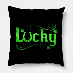 Lucky irish T Shirt Ireland Paddys Day Gift Pillow