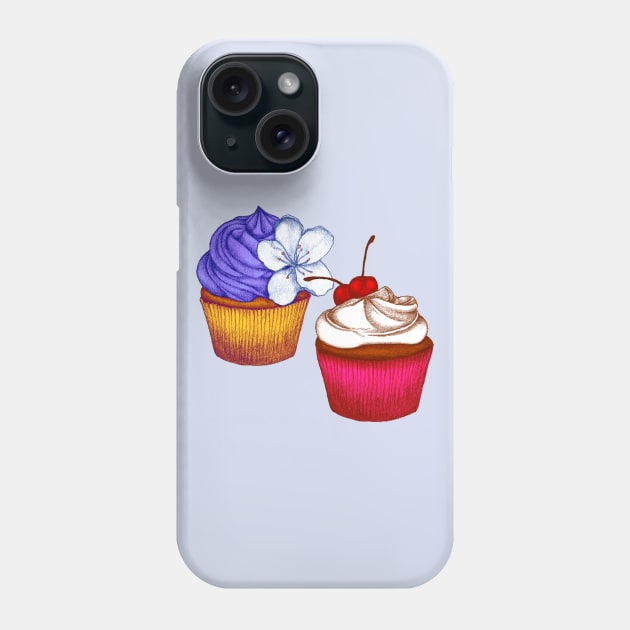 Cupcake Siblings Phone Case by PerrinLeFeuvre