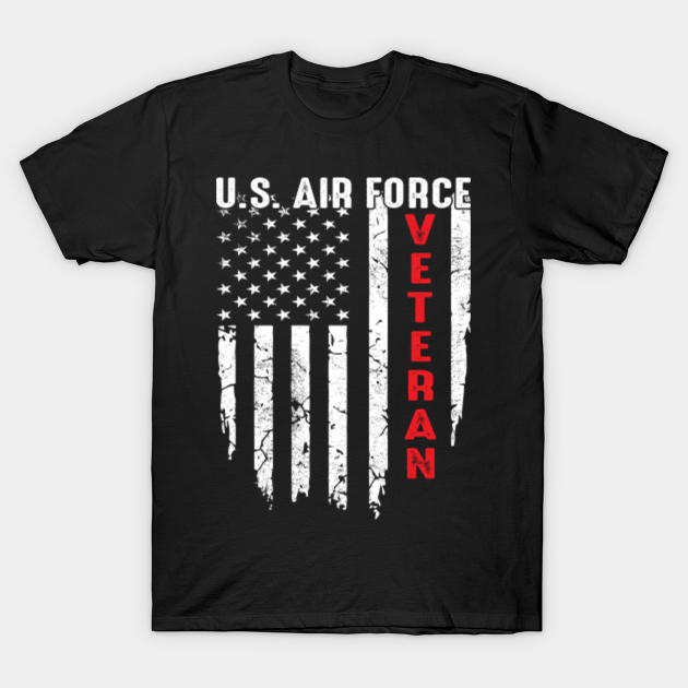 US Air Force Veteran American Flag USAF Veterans Day - Us Air Force Veteran - T-Shirt