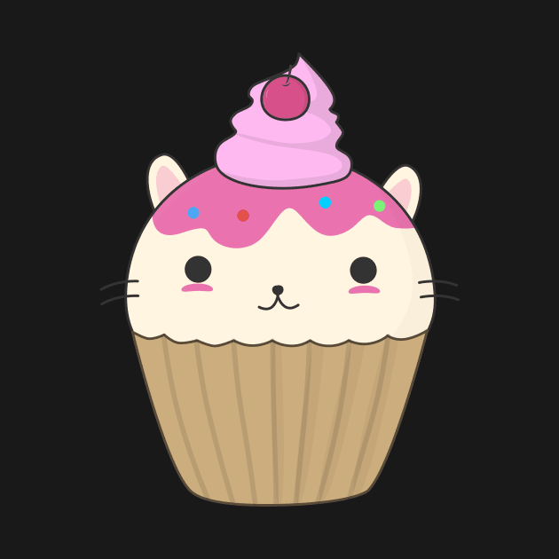 Cute and Kawaii Cat Cupcake by happinessinatee