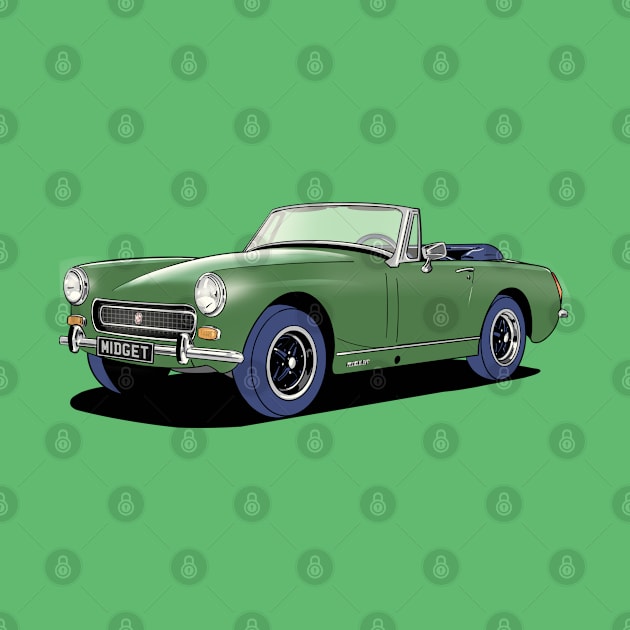 MG Midget in green by Webazoot