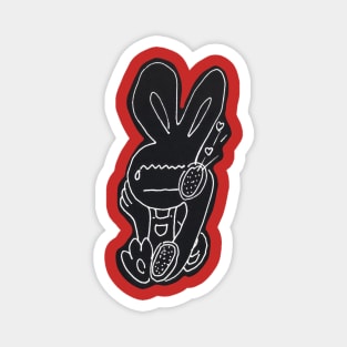 rabbit on the phone Magnet