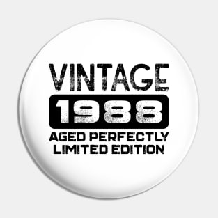 Birthday Gift Vintage 1988 Aged Perfectly Pin