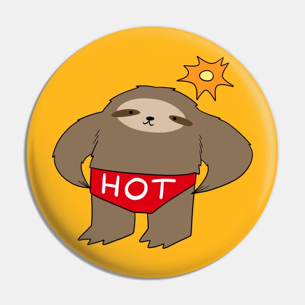 Hot Pants Sloth Pin by saradaboru