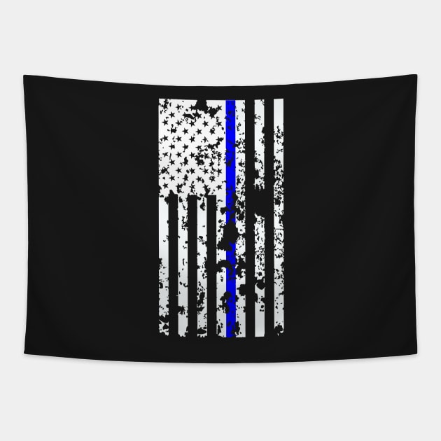 thin blue line (all products) Tapestry by B0red