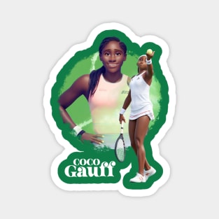 Coco Gauff anime cartoon Magnet