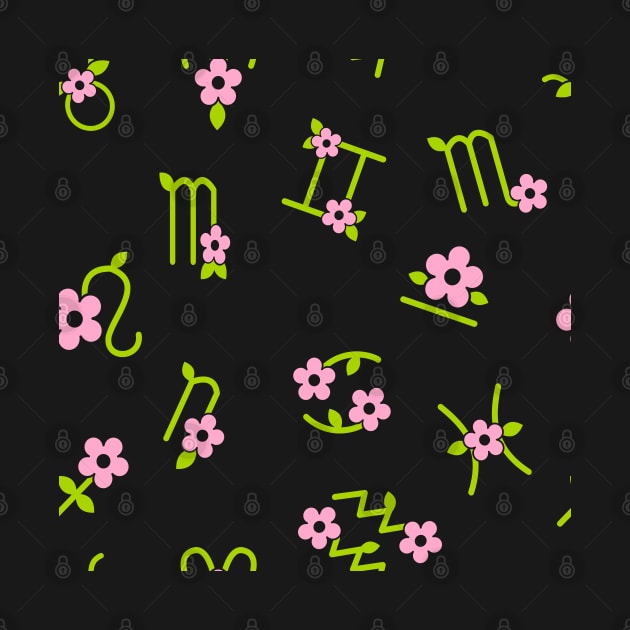 Floral Zodiac  Pattern by CoreyUnlimited