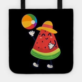 Cute Watermelon Playing Volleyball Tote