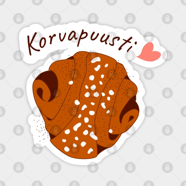 Finnish Cinnamon Rolls – Korvapuustit Magnet by LulululuPainting