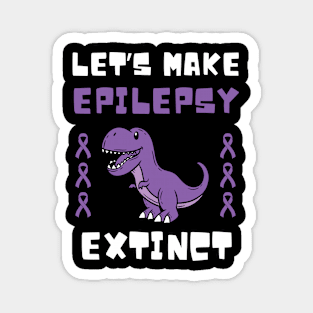 Epilepsy Extinct T-Rex Epilepsy Awareness Month Kids Magnet