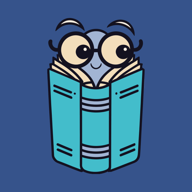 Cute Bookworm Reading A Book - BLUES by Sorry Frog