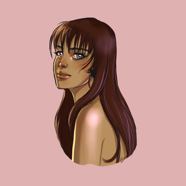 Brunette portrait by Hoshimem