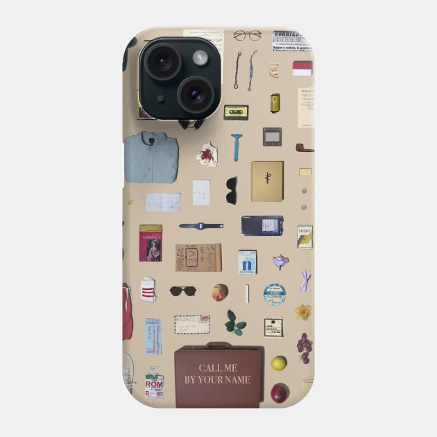 Call Me by Your Name - Objects Phone Case by JordanBoltonDesign