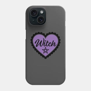 Purple Witch Heart Phone Case