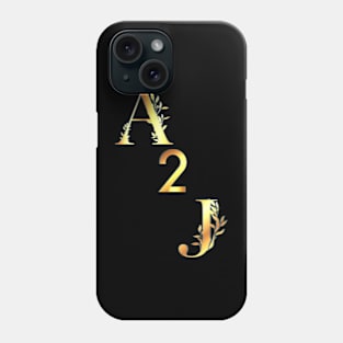 Golden A 2 J Phone Case