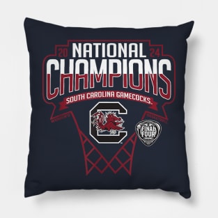 USC Gamecocks National Champs 2024 Women's Basketball Hoop Pillow