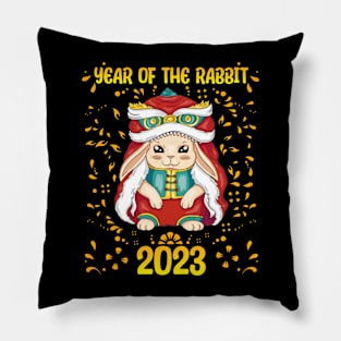 Good Luck Zodiac Happy Chinese New Year of the Rabbit Pillow