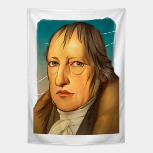 German Philosopher Hegel illustration Tapestry