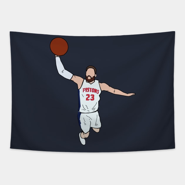 Blake Griffin Dunk - Detroit Pistons Tapestry by xavierjfong