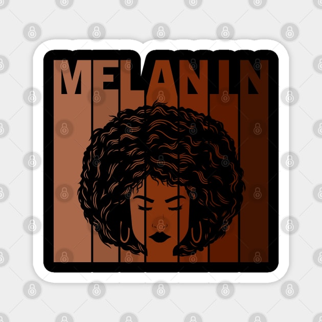 Melanin, afro, black woman, African American, Black Girl Magic Magnet by UrbanLifeApparel