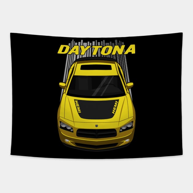 Custom Yellow Charger Daytona Tapestry by V8social