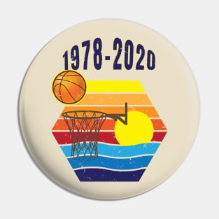 Vintage basketball sport Pin