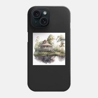 Watercolor Bayou Cabin Phone Case