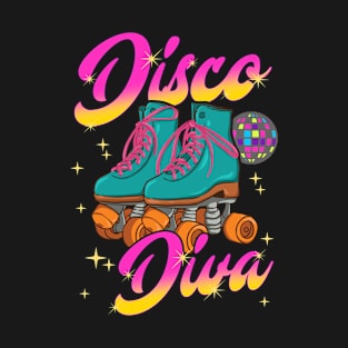 Disco Diva Roller Skates T-Shirt