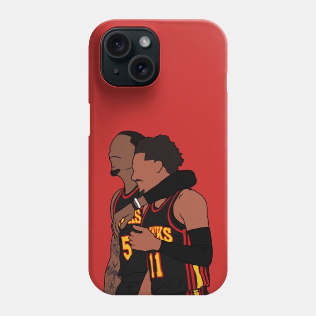 Trae Young & Dejounte Murray Phone Case by rattraptees