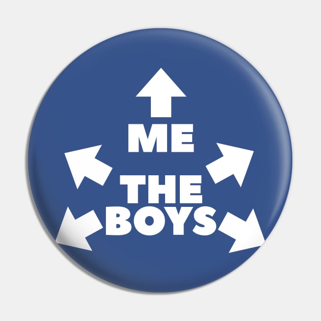 Me & The Boys Pin by kthorjensen