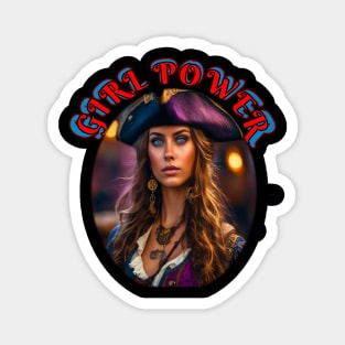 Girl power, blue eyed pirate queen Magnet