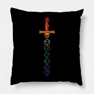 D&D Rainbow Dice Sword Pillow